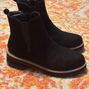 Chic Black Suede Ankle Booties